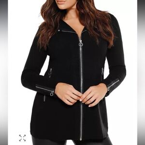 Belldini Black Leather Trim Women's Jacket